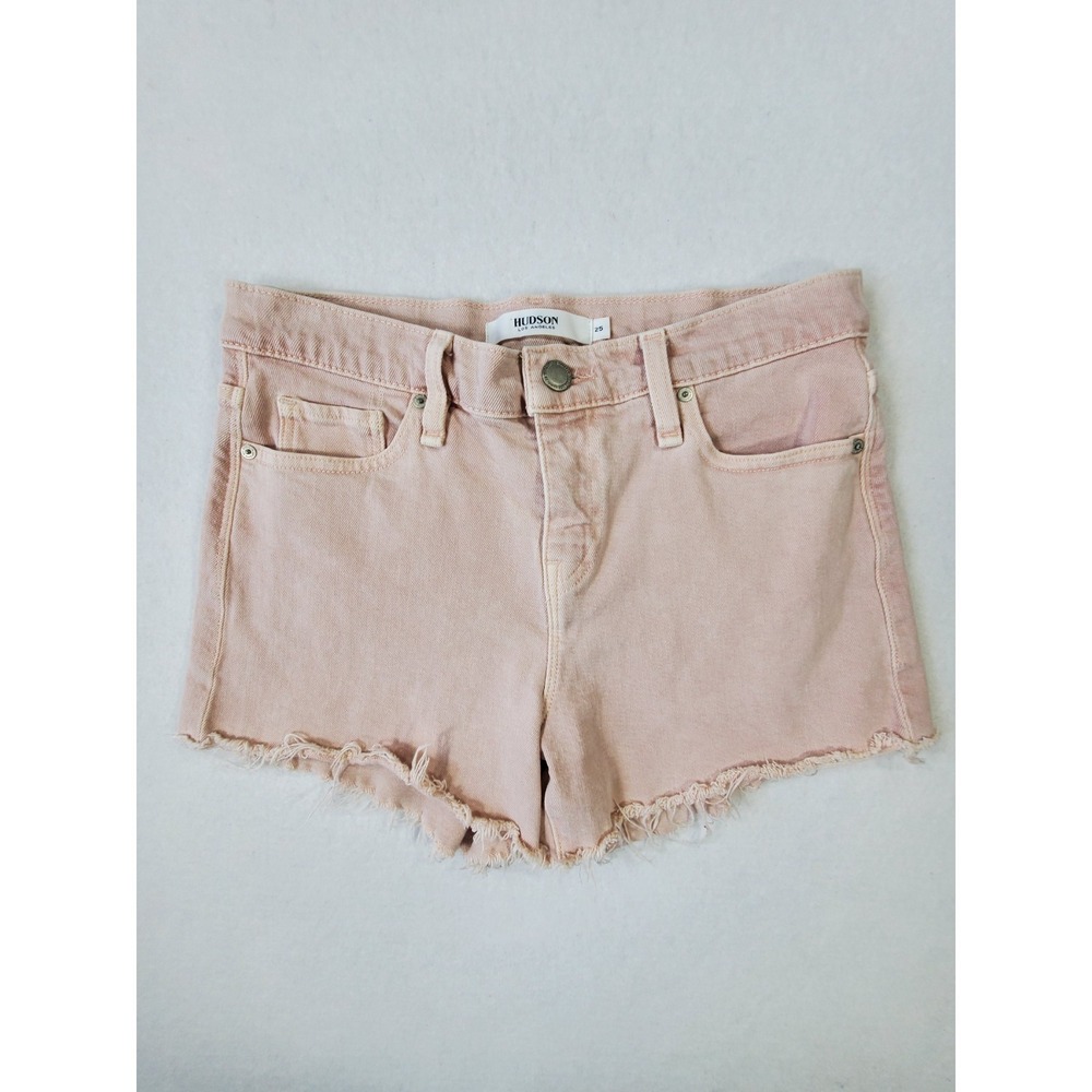 Hudson Gemma Women's 25 Light Pink Denim Cutoff Shorts